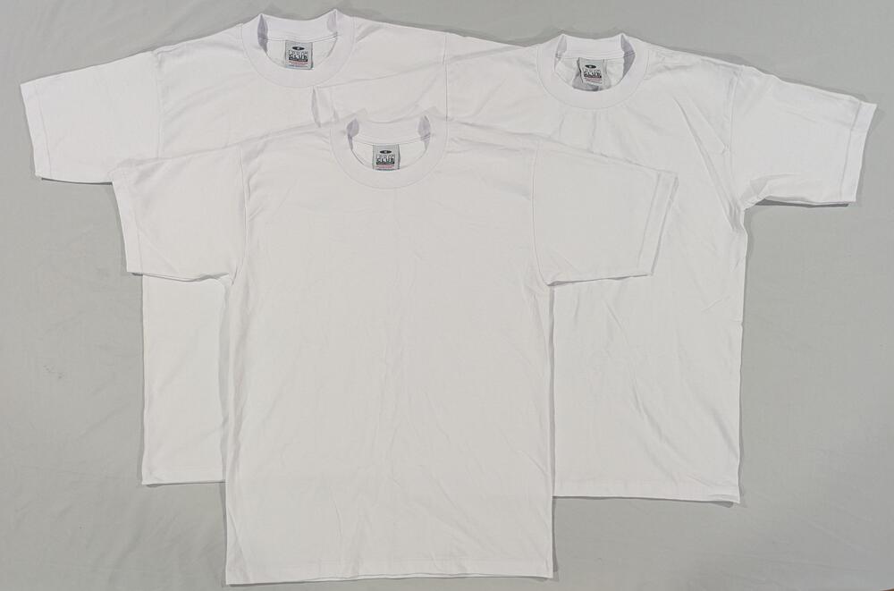 Pro Club USA Shirt Mens M White Heavyweight Cotton Crew Neck Basic 3-Pack Tee